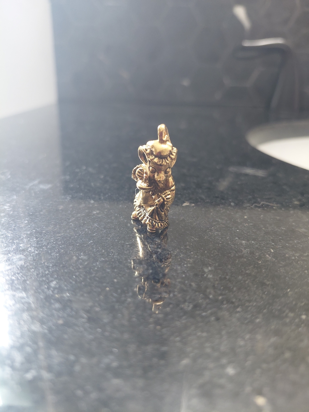 Small Gold Christmas Charm Pendant